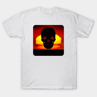 Sunset Silhouette Human Skull T-Shirt